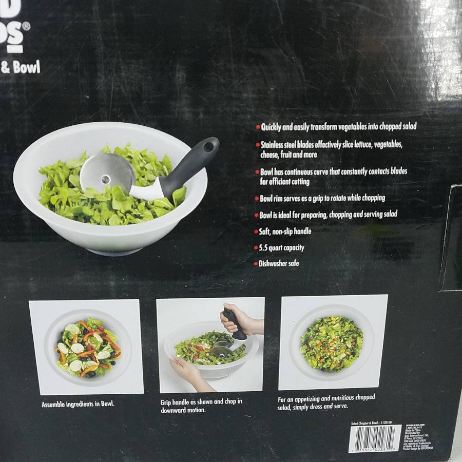 OXO Good Grips Salad Chopper and Bowl Dual Stainless Blades & 5.5 Quart Bowl  New