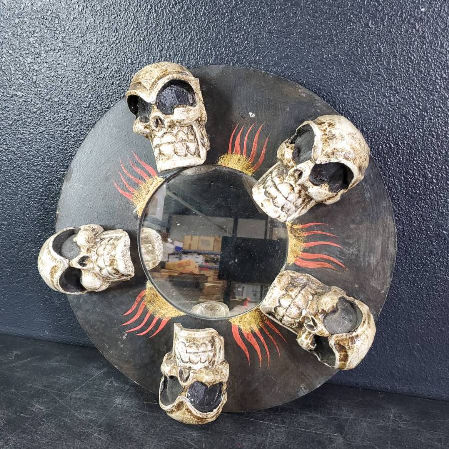 Skeleton Head Wall Hanging Mirror Auction YEAH New Mexico