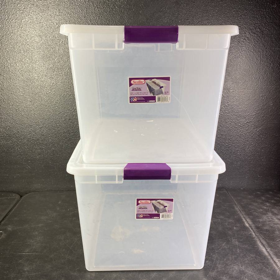 Sterilite Latched Storage Box, Blue, 66-Qt., Must Order in
